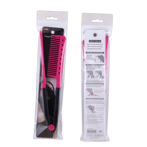 Vista 6 de Cepillo plegable en forma de V peine de pelo alisador de pelo Peine portátil