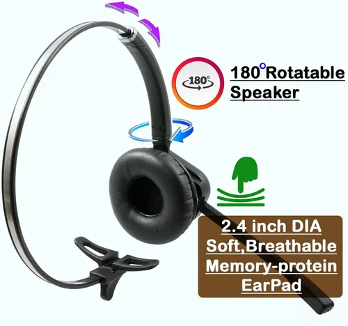 Vista 6 de INNOTALK Auriculares inalámbricos DECT de respuesta remota para teléfonos de la serie Poly Polycom Edge - Incluye cable remoto EHS para E100