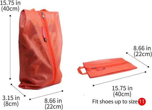 Vista 3 de pack all Bolsas de viaje resistentes al agua, organizador de zapatos con cremallera, para hombres y mujeres