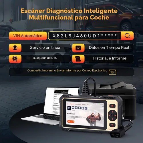 Vista 6 de THINKCAR THINKSCAN 662 Escáner OBD2, herramienta de diagnóstico para automóvil con prueba activa bidireccional, escáner para automóvil Motor ABS SRS