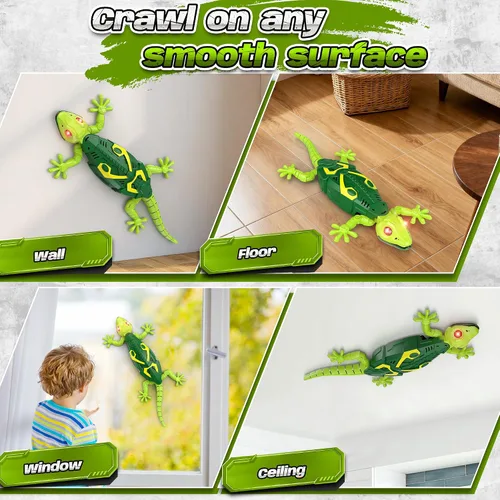 Vista 6 de Rcfunkid RC Wall Crawler Gecko Escalada Gecko Juguete 360° Giratorio