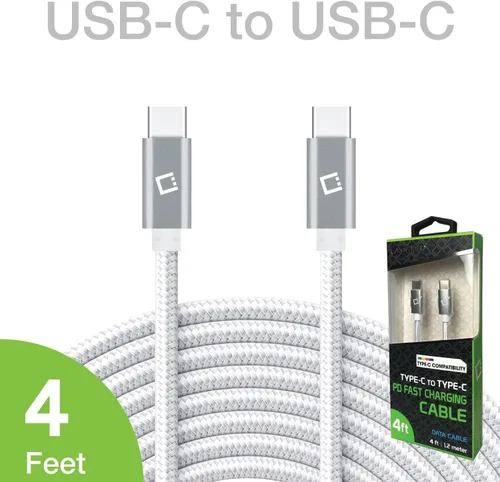 Vista 4 de Cable de carga rápida dual USB-C/PD de 60 W compatible con Mercedes 2020 GLS Plus 5Gbps transferencia de datos para entrega de energía de carga