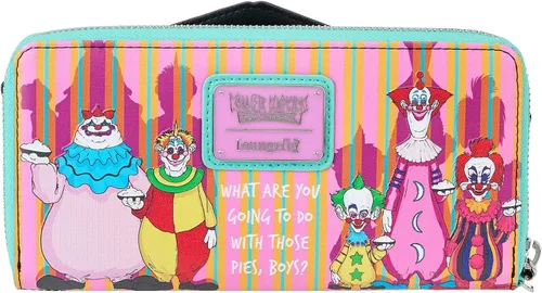 Vista 4 de Loungefly Billetera con cremallera MGM Killer Klowns from Outer Space Carteras de Halloween, Púrpura
