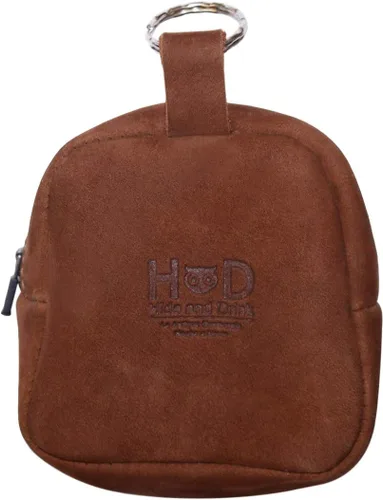 Vista 4 de Hide & Drink, Mini mochila con cara de perro, monedero hecho a mano de cuero de grano completo, gamuza Swayze