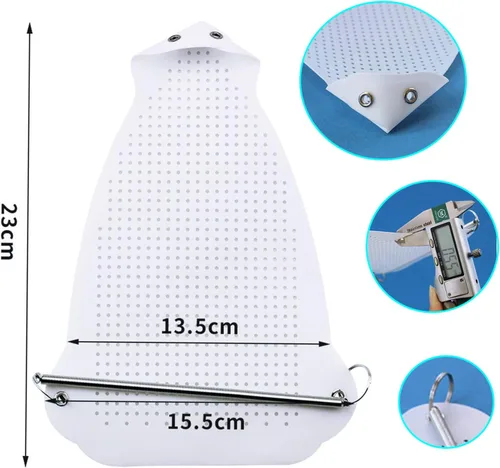 Vista 3 de FQTANJU 2 piezas de funda para zapatos de planchado, accesorios de planchado, suela de hierro, herramienta de asistente de hierro eléctrico