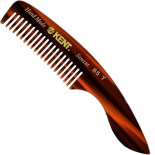 Vista 11 de Kent Peine de bolsillo para barba y bigote de caballero pequeño 83T, tamaño de bolsillo dentado fino para aseo y peinado del vello facial. Corte
