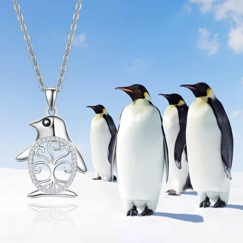 Vista 4 de Sterling Silver Animal Necklace for Women Girls Valentine's Day Birthday Party Jewelry Gifts with 18''+2'' Chain