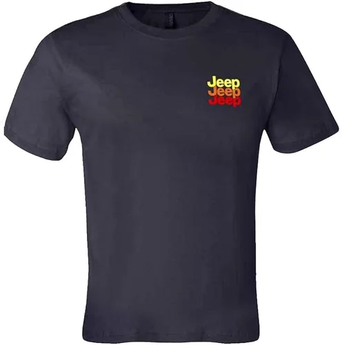 Vista 2 de Jeep Camiseta Echo con logotipos delanteros y traseros, 100% algodón - azul marino