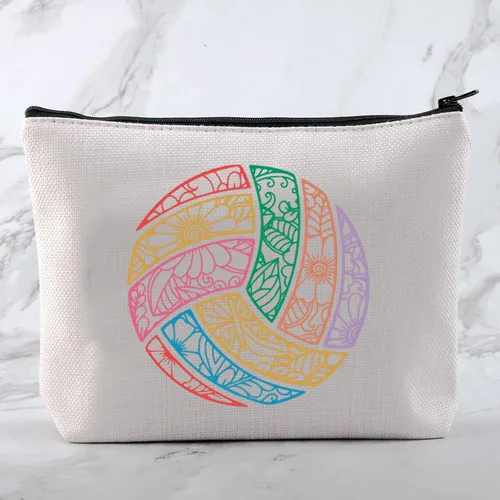 Vista 3 de MNIGIU Regalos para amantes del voleibol, bolsa de maquillaje y regalo para amantes del baile callejero, VOLLEYBALL