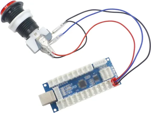 Vista 5 de SJJX 2-Player LED USB Encoder a Arcade Joystick y LED Arcade Botones para PC, MAME y Raspberry Pi