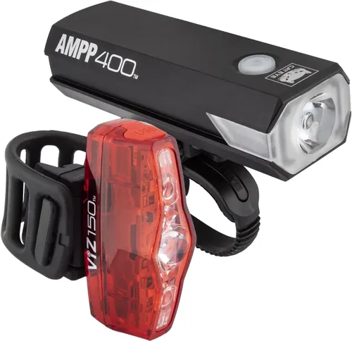 Vista 10 de CATEYE AMPP & ViZ - Kit combinado de luz recargable USB para bicicleta