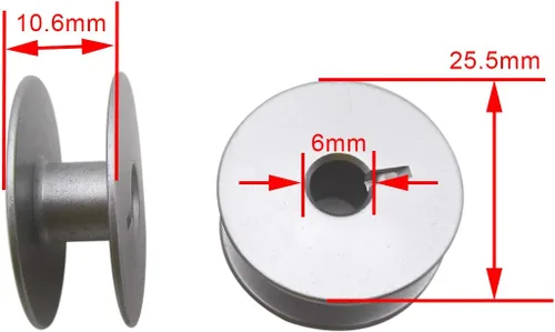Vista 4 de CKPSMS Marca - #BC-DBM (Z2) - NBL "M" estilo grande Bobbin Case/Bobbins Fit para TAJIMA BARUDAN & TIN Lizzie Ansley Quilting
