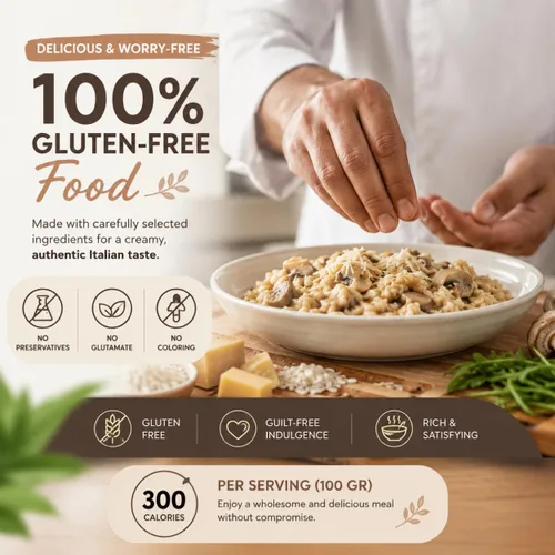 Vista 6 de Riso Scotti - Risotto sazonado con trufa, arroz Carnaroli, 7.4 oz (210 g) Ready Meal, Easy to Cook, Carnaroli Rice for Risotto with Truffle