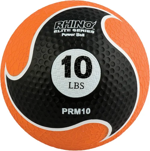 Vista 7 de Champion Sports Rhino Elite Medicine Ball – Textured Surface, Superior Grip, Hollow Synthetic Rubber for Consistent Bounce & Durability, Multiple