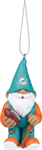 Vista 6 de FOCO - Adorno colgante de resina de gnomo de 3.5" con licencia oficial de la NFL para árbol de Navidad, equipo de los Detroit Lions