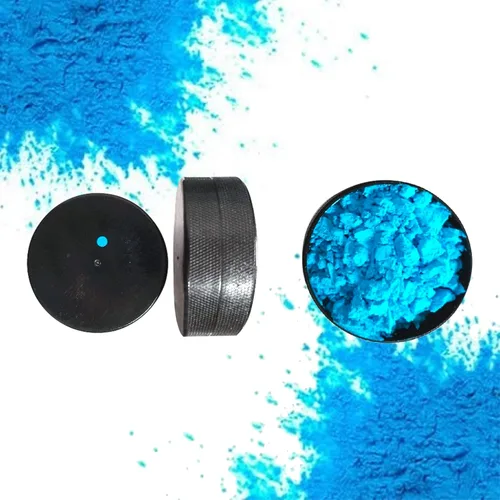 Vista 3 de Discos de hockey para fiesta de revelación de género – Discos de hockey sobre hielo rosa y azul, suministros para fiesta de revelación de género