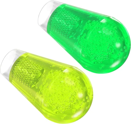 Vista 5 de uxcell Ellipse Oval Joystick Head Rocker Ball Top Handle Arcade Game Reemplazo Amarillo Verde