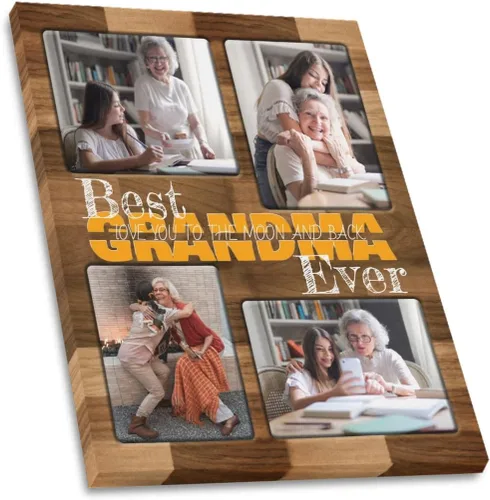 Vista 21 de SHIYEL - Impresiones personalizadas en lienzo con foto, regalos de cumpleaños personalizables para tía de sobrina o sobrino, crea un lienzo de pared