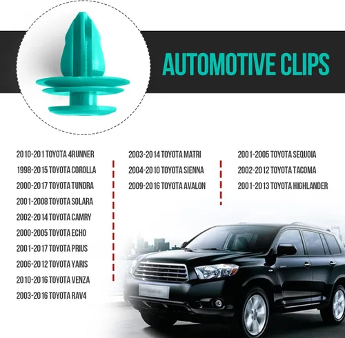 Vista 7 de 20 piezas de clips de retención para panel de guarnición de puerta compatibles con Toyota Tacoma Sienna Cruiser Avalon Corolla Camry Tundra Sequoia
