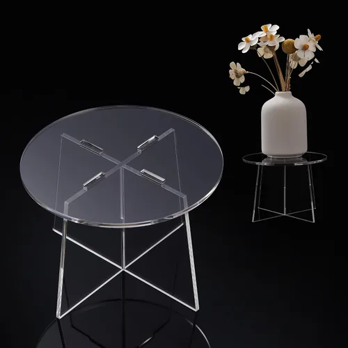 Vista 9 de YourGift Soporte para plantas de interior y exterior, soporte acrílico para plantas de interior, estante resistente para macetas, estante