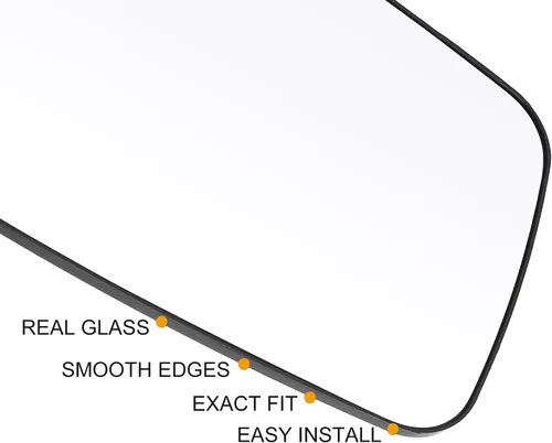 Vista 4 de X AUTOHAUX Espejo retrovisor izquierdo del lado del conductor de repuesto con placa de respaldo para Ram 2500 2011-2019