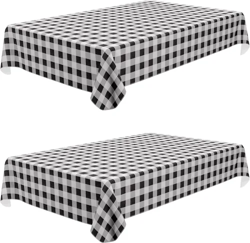 Vista 48 de Misaya - Mantel cuadrado de vinilo impermeable, mantel con respaldo de Aguamarina y blanco