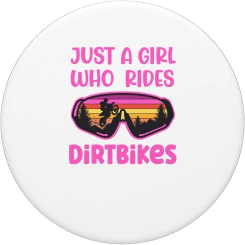 Vista 3 de Motocross just a girl who rides dirt bikes scrambler motox PopSockets Swappable PopGrip