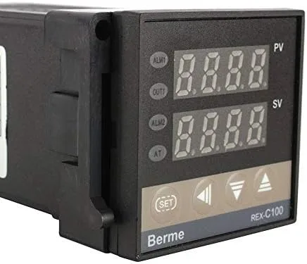 Vista 2 de Controlador de temperatura PID REX-C100 AC100-240V y relé de estado sólido 40A con termopar K GD 0 a 752.0 °F