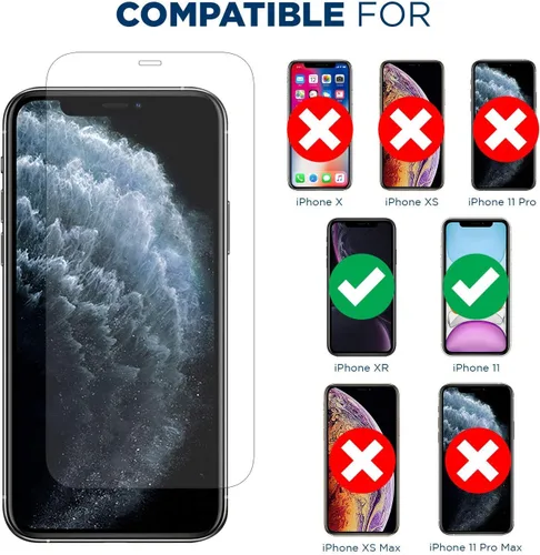 Vista 2 de Tech Armor Protector de pantalla mate antirreflejo/antihuellas diseñado para Apple iPhone 11, Xr de 6.1 pulgadas, paquete de 3 unidades 2019