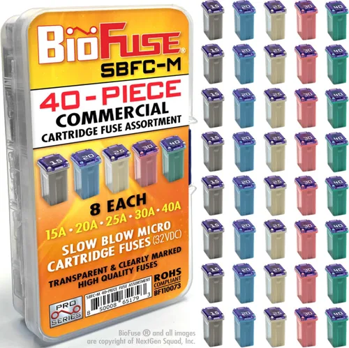 Vista 7 de 15A SBFC-M - Cartucho de micro cartucho de soplado lento de 12 piezas (MCASE, fusibles tipo FMM)