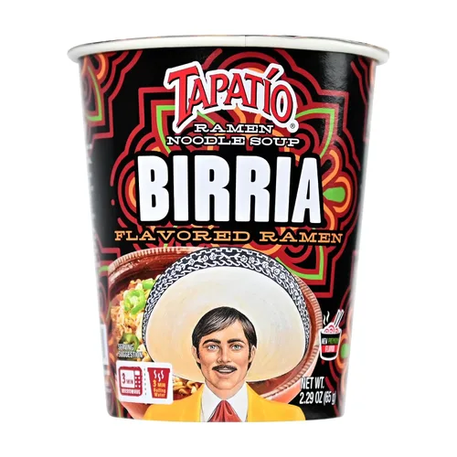 Vista 6 de Tapatío - Sopa de fideos Ramen, sabor a Birria, vaso apto para microondas, 2.29 onzas (2.29 oz), paquete de 6