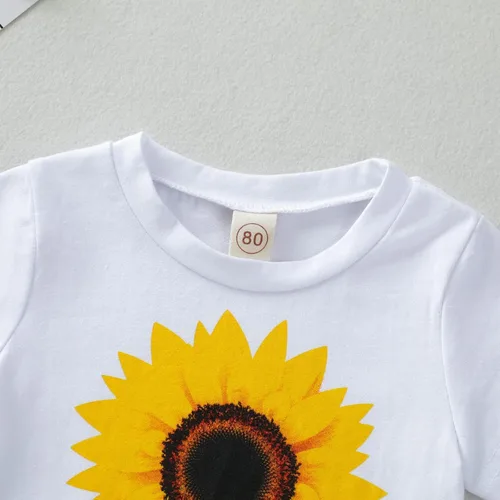 Vista 5 de FOCUTEBB Conjunto de ropa corta de verano para niñas pequeñas, camiseta de lino con cinturón
