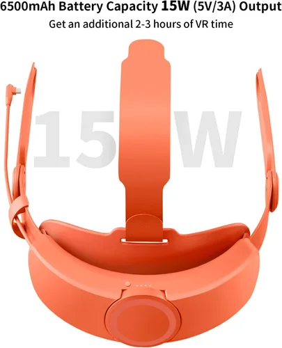 Vista 2 de ANNAPRO Battery Head Strap for OculusMeta Quest 3, Elite Strap with 6500mAh Battery for Quest 3 Accessories, Enhance Comfort and Extend Playtime