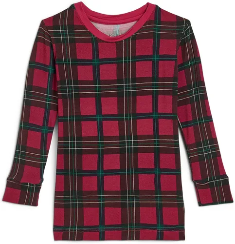 Vista 117 de KicKee Pants Conjunto de pijama de manga larga con estampado de piezas 90's Plaid