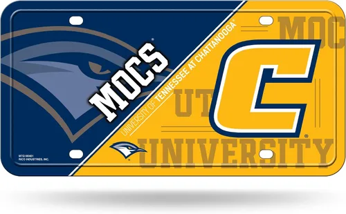 Vista 8 de NCAA etiqueta de metal para auto, negro