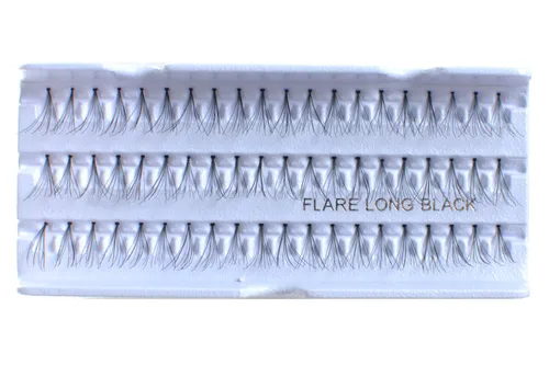 Vista 13 de 100 pares de pestañas postizas 100% cabello humano negro natural #412