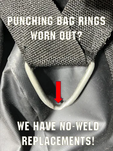 Vista 3 de THE SILENCER Paquete de 4 anillos de repuesto para bolsa pesada, anillo de saco de boxeo, mosquetón para bolsa pesada