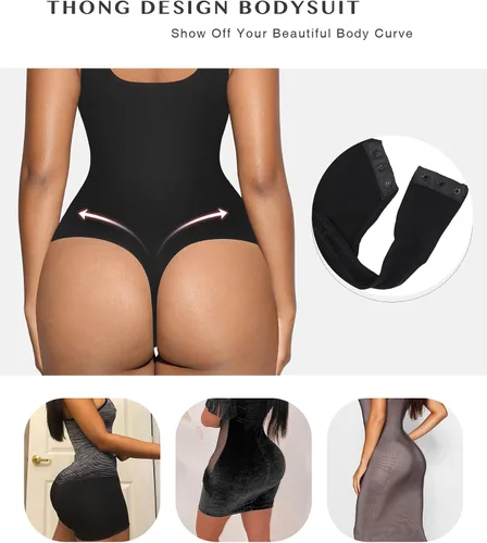 Vista 7 de FeelinGirl Body sin mangas para mujer, con tanga acanalada, con brasier integrado, para verano, para salir
