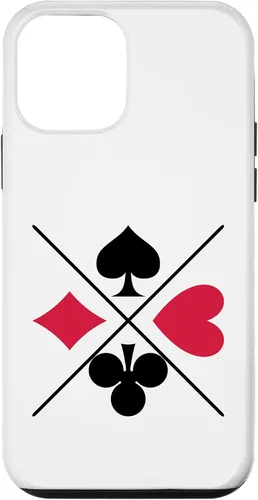 Vista 16 de Funda para iPhone 16 Poker Card Game Symbols Spades Check Cross Heart Games Cards Case