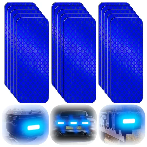 Vista 13 de PHIXBEAR 20 piezas calcomanías reflectantes súper reflectantes hechas de 3M 823i, cinta reflectante de seguridad para automóvil, bicicleta, buzón
