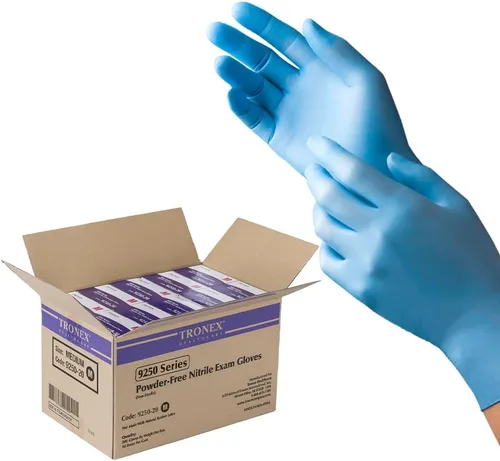 Vista 10 de TRONEX Guantes de examen de nitrilo serie 9250, azul, sin polvo