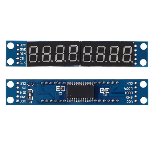 Vista 2 de Módulo de segmento digital MAX7219 de 8 dígitos y 7 segmentos, tubo de pantalla LED de siete secciones de 8 bits para MCU/51/AVR/STM32