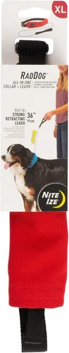 Vista 9 de Nite Ize Raddog - Combo de collar y correa todo en uno, collar de perro resistente con correa retráctil incorporada, collar de 14 a 16 pulgadas, Rojo