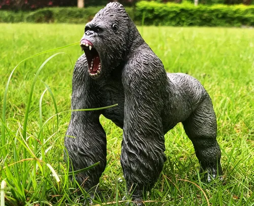 Vista 3 de Gorilla Toys Figura de acción Rampage Gorilla Fight Mode Ape - Figuras sólidas de animales salvajes para juegos de rol, juguete para contar historias