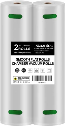 Vista 3 de Magic Seal Sellador al vacío + rollos de bolsa plana lisa (12 x 50 pies-2 rollos)