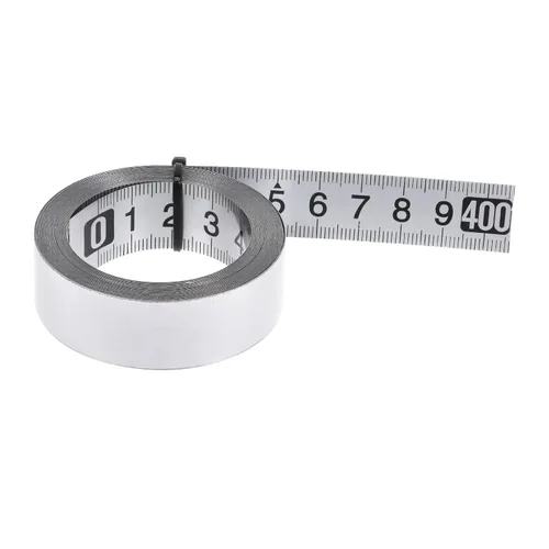 Vista 9 de HARFINGTON Cinta métrica autoadhesiva de 39.4 in, de acero inoxidable, resistente al desgaste, resistente al desgaste, de izquierda a derecha, regla