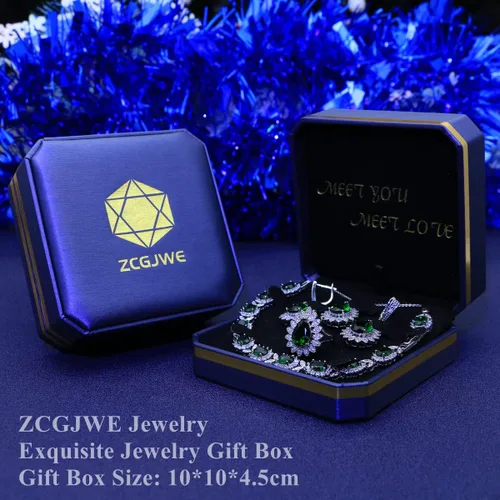 Vista 4 de Conjuntos de joyería de moda para mujeres y niñas, chapado en platino, chapado en oro, chapado en oro rosa, aretes chapados en negro pistola, aretes