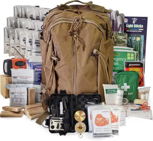 Vista 11 de Kit de emergencia para 3 personas/mochila de supervivencia durante 72 horas para desastres naturales, huracanes, situaciones de emergencia o errores