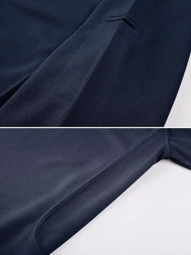 Vista 4 de MAGCOMSEN Camisas polo para hombre, 3 botones, secado rápido, manga larga, tácticas, camisa de golf