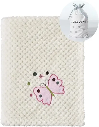 Vista 8 de CREVENT - Manta bonita, cómoda y mullida para bebés, niños y niñas, 30 x 40 pulgadas, ropa de cama, para cuna y cochecito, regalo para recién Oso